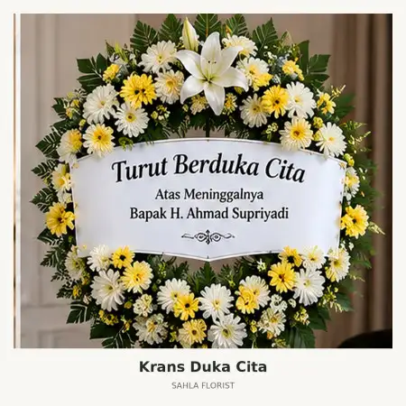 Krans Bunga Duka Rumah Duka Abadi