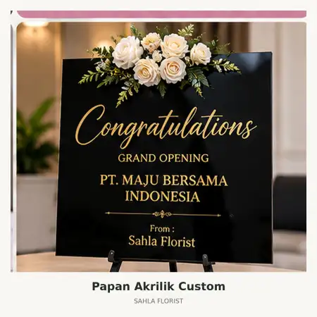 Papan Bunga Akrilik Rumah Duka Abadi
